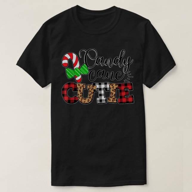 T-shirt Sucre de canne Cutie Buffalo Plaid Enfants Garçons (Design devant)