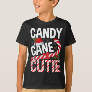 T-shirt Sucre de canne Cutie Noël Noël Noël Filles Filles