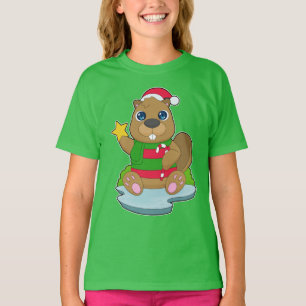 T-shirt Sucre de canne de Noël Beaver