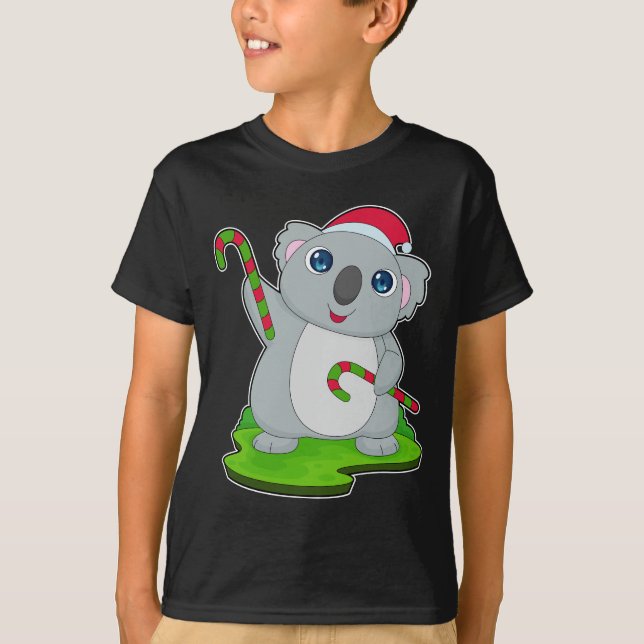 T-shirt Sucre de canne de Noël de Koala (Devant)