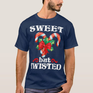 T-shirt Sucre de canne doux mais tordu amusant Noël