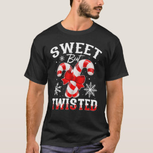 T-shirt Sucre de canne doux mais tordu Joyeux Noël