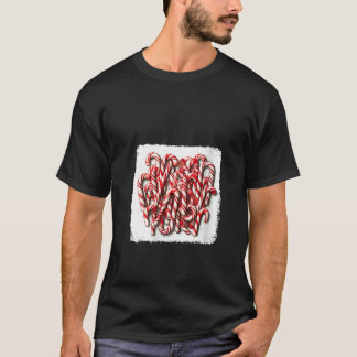 T-shirt Sucre de canne Équipage de Noël Correspondance de