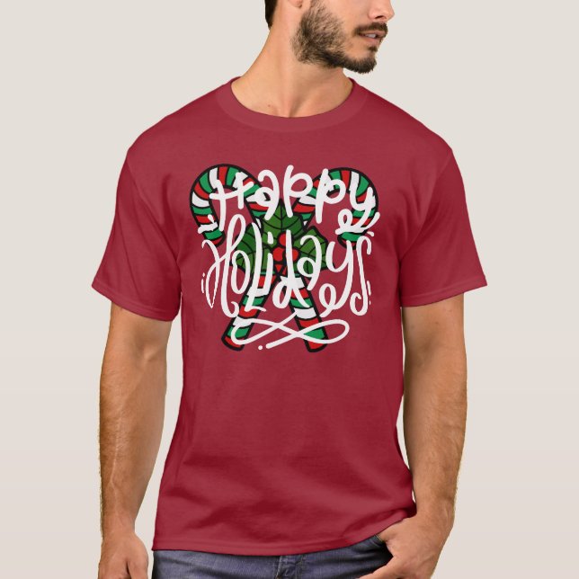 T-shirt sucre de canne Happy Holidays (Devant)
