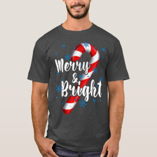 T-shirt Sucre de canne Joyeux et brillant rouge et blanc b