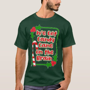 T-shirt Sucre de canne sur le cerveau Noël Treat Fun