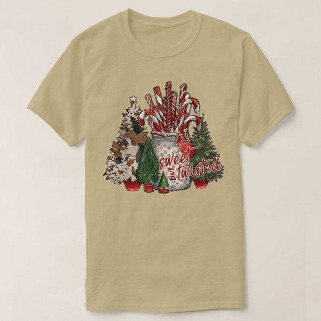 T-shirt Sucre de canne Twisted Mais doux Joyeux Joyeux Joy (Design devant)