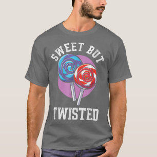 T-shirt Sucré mais tordu drôle bonbon de Noël Lollipop C