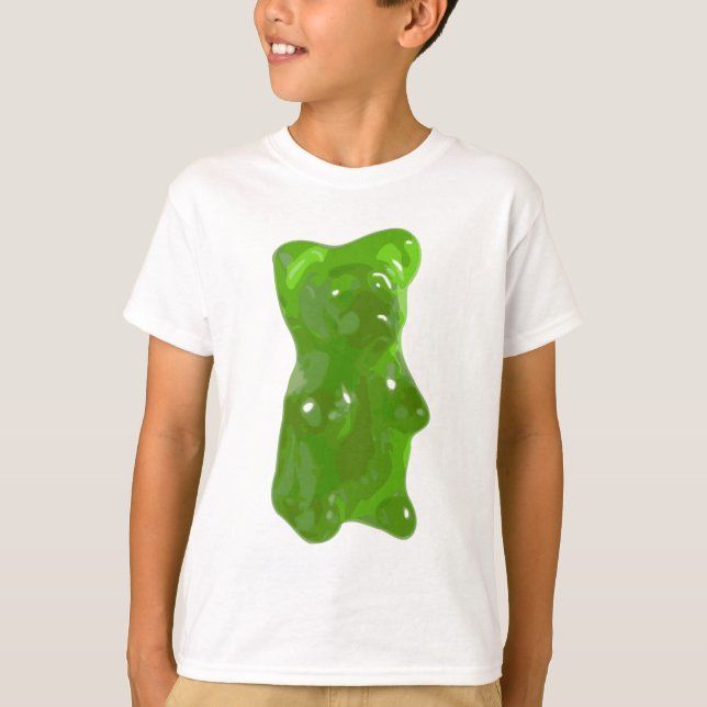 T-shirt Sucrerie gommeuse verte d'ours (Devant)