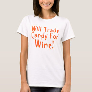 T-shirt Sucrerie pour dire drôle de Halloween de vin