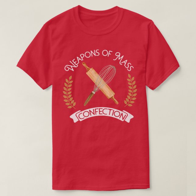 T-shirt Sucres, cuisson, Armes de Confection de Masse (Design devant)