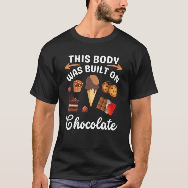 T-shirt Sucres De Crème De Glace Chocolat Dessert Corps Fa (Devant)
