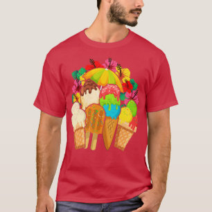 T-shirt Sucres d'été exotiques Lover Dessert Foodie Ice Cr