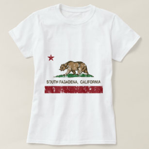 T-shirt Sud Pasadena de drapeau d'état de la Californie