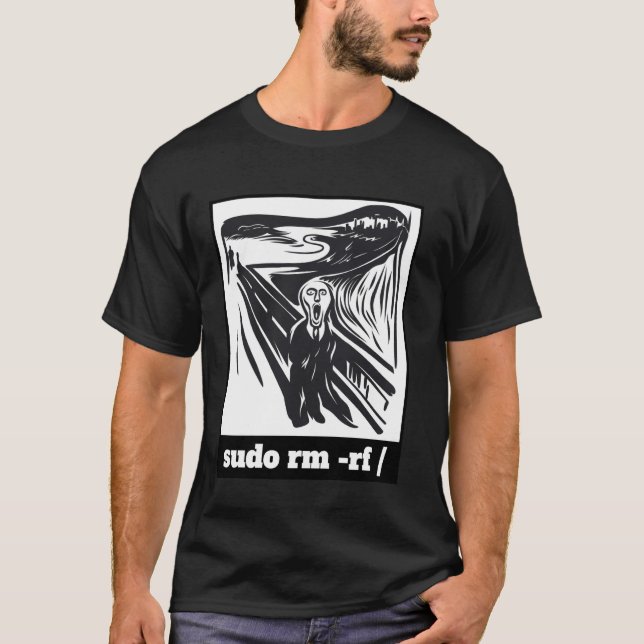 T-shirt Sudo RM -RF Programmer Sysadmin Developer Joke Cod (Devant)