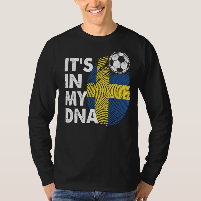 T-shirt Suède Dans Mon Adn Suède Drapeau Équipe Suède (Devant)