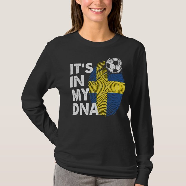 T-shirt Suède Dans Mon Adn Suède Drapeau Équipe Suède (Devant)