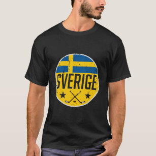 T-shirt Suède Drapeau de hockey sur glace Jersey Supporter