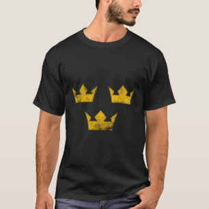 T-shirt Suède Patrimoine Tre Kronor Trois Couronnes Sverig