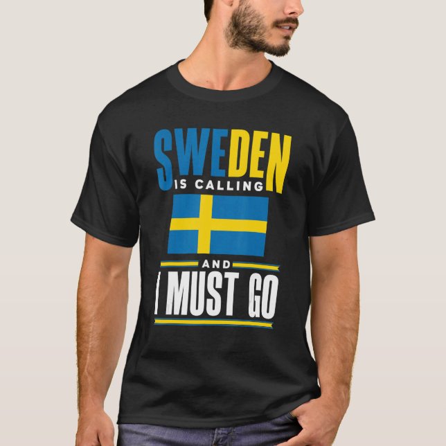 T-shirt Suède Suède Suède Drapeau Suède Suède (Devant)