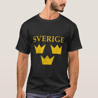 T-shirt Suède Trois Couronnes Sverige Tre Kronor