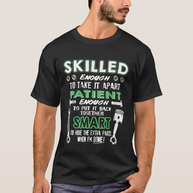 T-shirt Suffisamment Compétent Pour L'Éliminer Mécanique É (Devant)