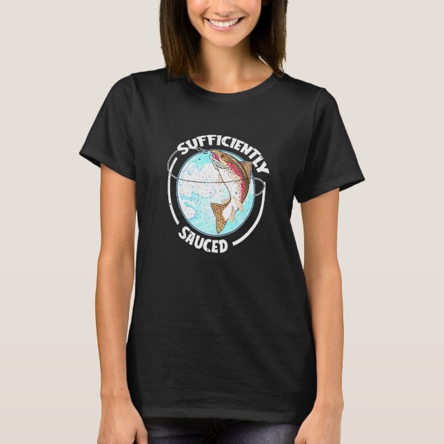 T-shirt Suffisamment Saucé - Poisson Repas Alimentaire (Devant)