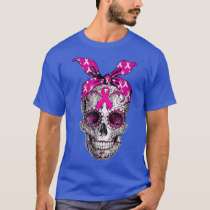 T-shirt Sugar Crâne rose Ruban Brebis Sensibilisation au c