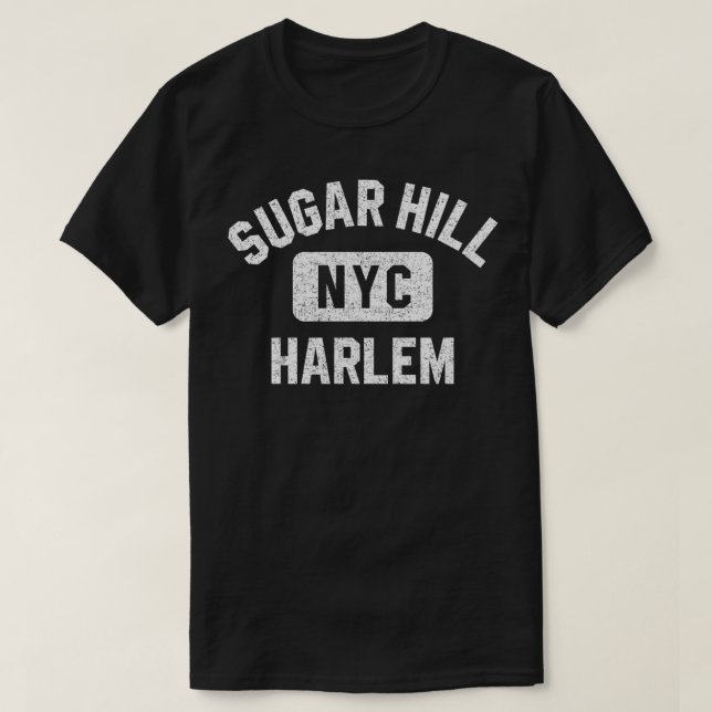 T-shirt Sugar Hill Harlem NYC Gym Style Perdu Blanc P (Design devant)