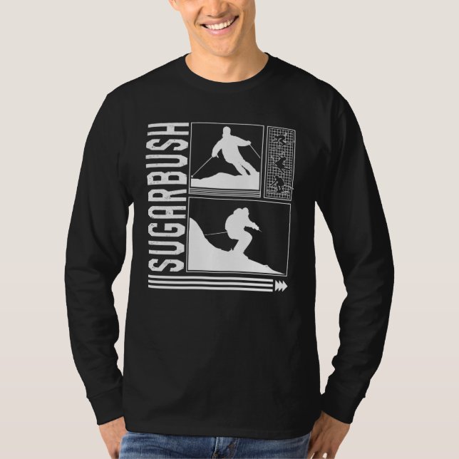 T-shirt Sugarbush Skiing Skier Winter Snowboard Snowboarde (Devant)