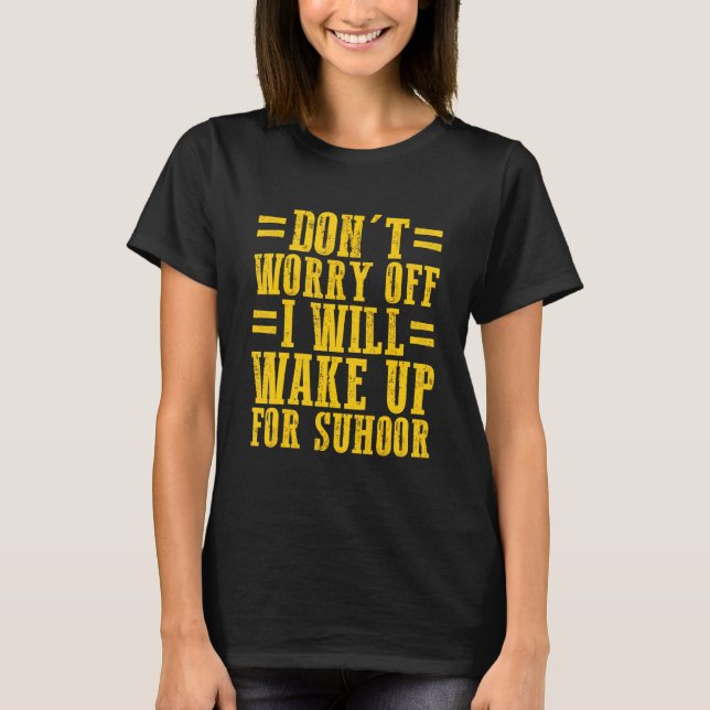 T-shirt Suhor Dit Iftar jeûner Ramadan Kareem (Devant)