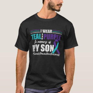 T-shirt Suicide Depression Teal Purple For Son Prevention