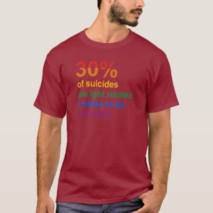 T-shirt Suicide gay - Je refuse d'être une statistique