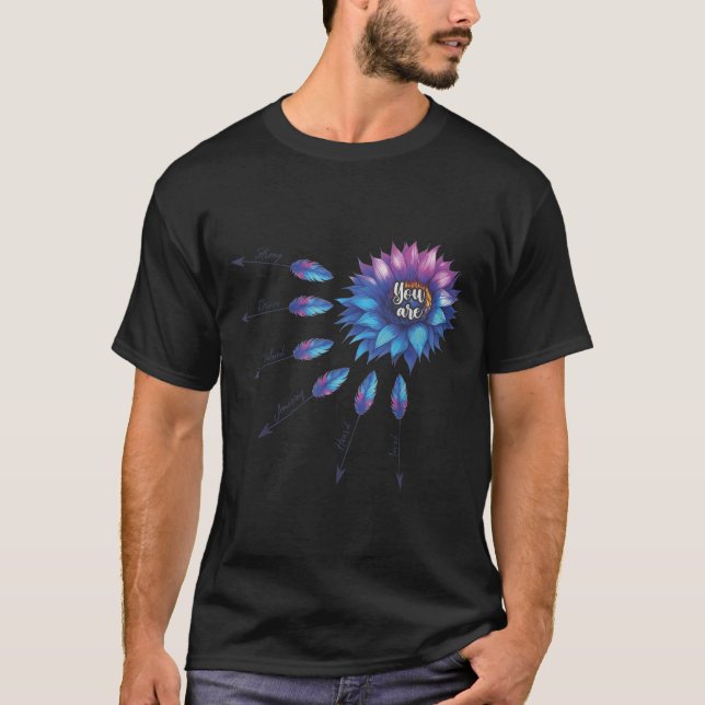 T-shirt Suicide Prevention Awareness Sunflower You Are 988 (Devant)