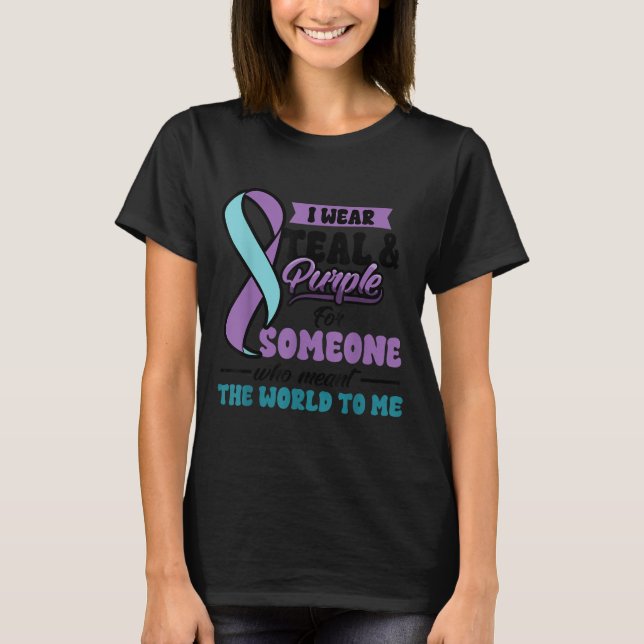 T-shirt Suicide Prevention Wear Teal Purple Someone Meant  (Devant)
