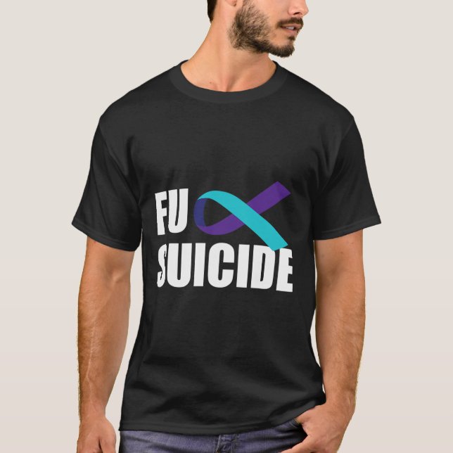 T-shirt Suicide Sensibilisation au suicide Ruban Préventio (Devant)