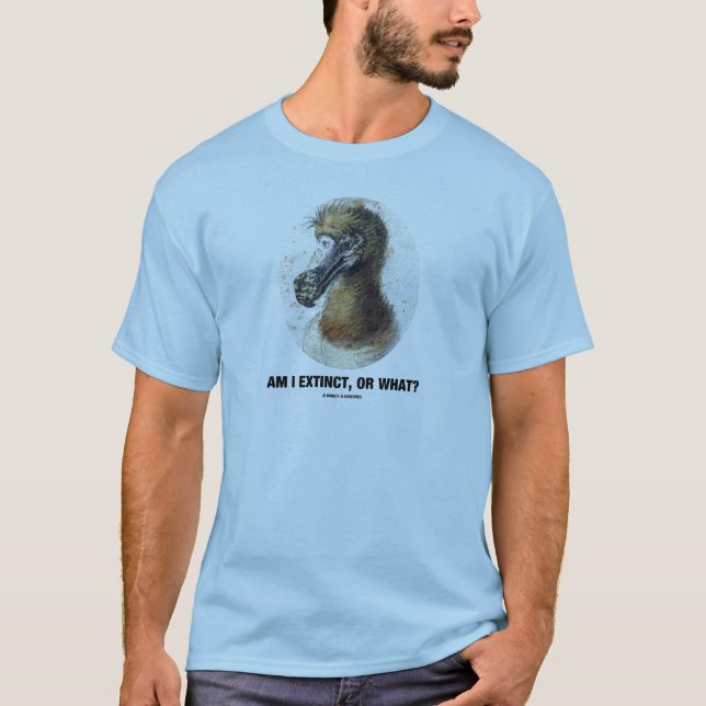 T-shirt Suis-Je Extincte, Ou Quoi ? (Dodo Bird Portrait) (Devant)