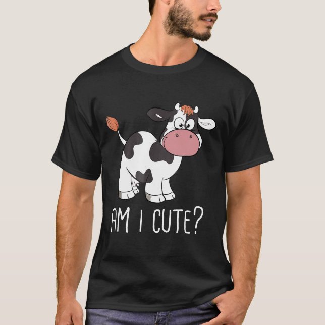 T-shirt Suis-je mignonne Bess pour vache (Devant)