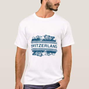 T-shirt Suisse Alpes suisses Ski Souvenir Cadeau