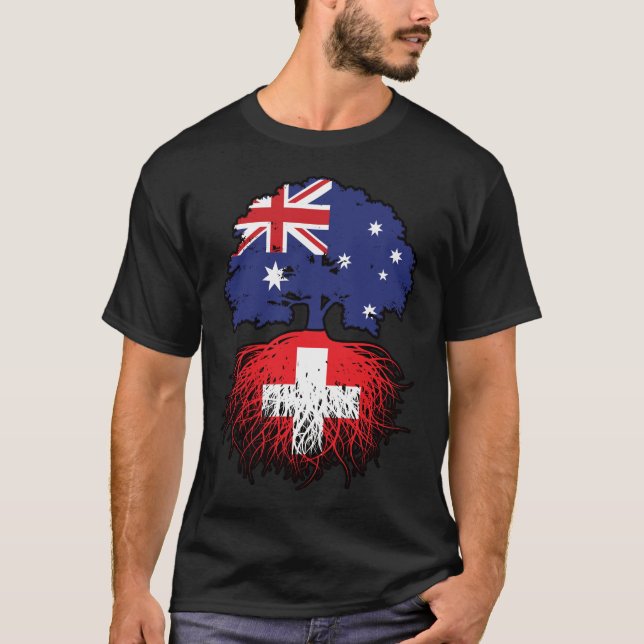 T-shirt Suisse Australie Australie Australie racine arbre (Devant)