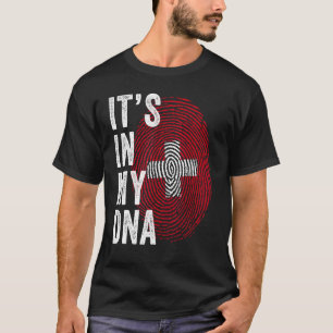 T-shirt Suisse dans mon ADN mignon empreinte digitale suis