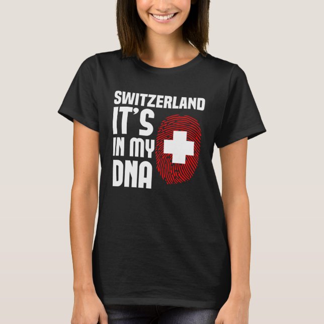 T-shirt Suisse dans mon ADN Suisse (Devant)