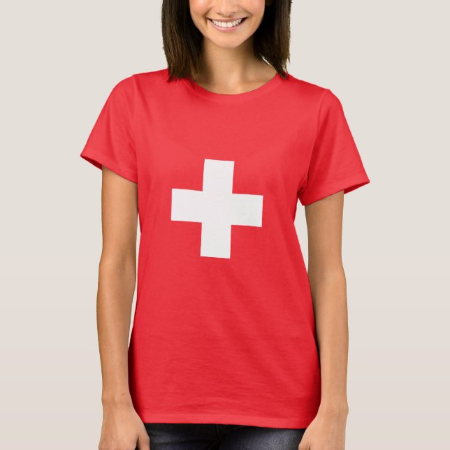 T-shirt Suisse - Drapeau suisse  (Devant)