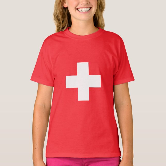 T-shirt Suisse - Drapeau suisse  (Devant)