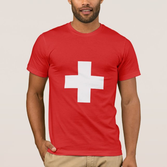 T-shirt Suisse - Drapeau suisse  (Devant)