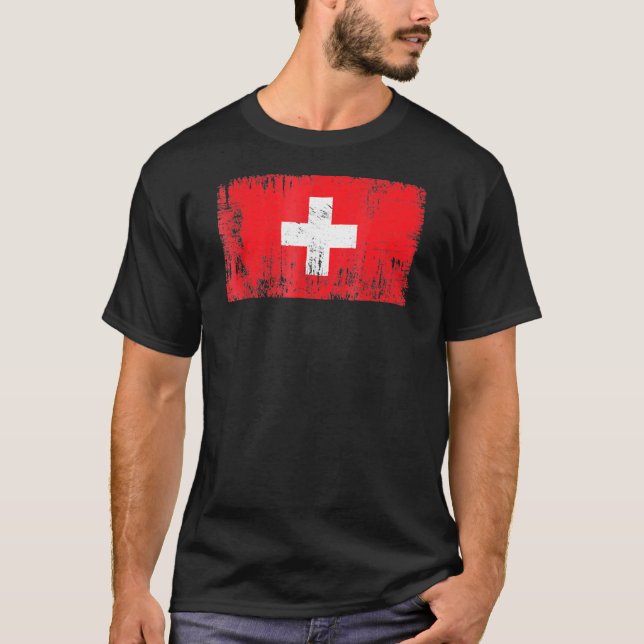 T-shirt Suisse Drapeau Suisse Adultes sportifs de football (Devant)