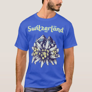 T-shirt Suisse Edelweiss Alpes Souvenir Montagne Hikin