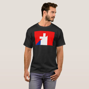 T-shirt suisse france drapeau pays moitié symbole suisse