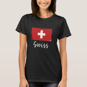 T-shirt Suisse Priez Swiss Flag Pays Schweiz Roots