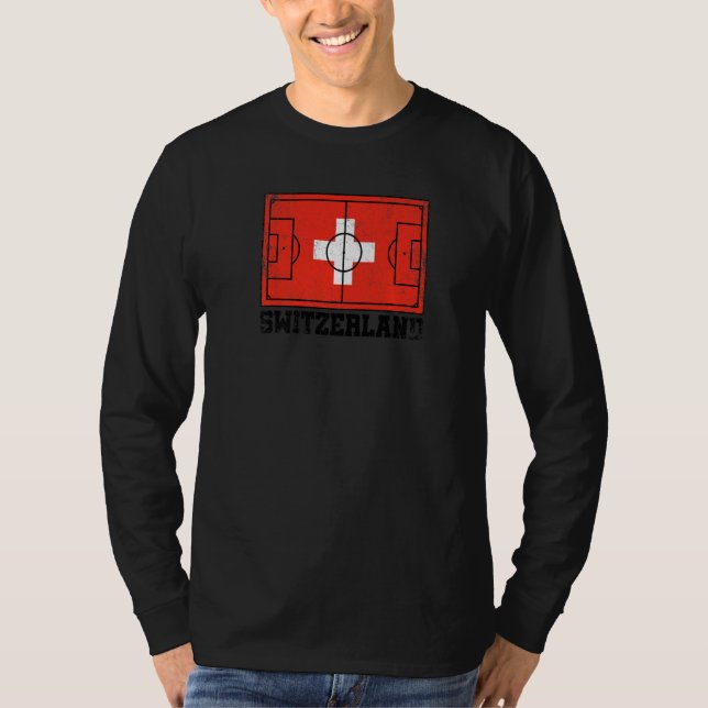 T-shirt Suisse Soccer Field Pays Drapeau Swiss Pride (Devant)